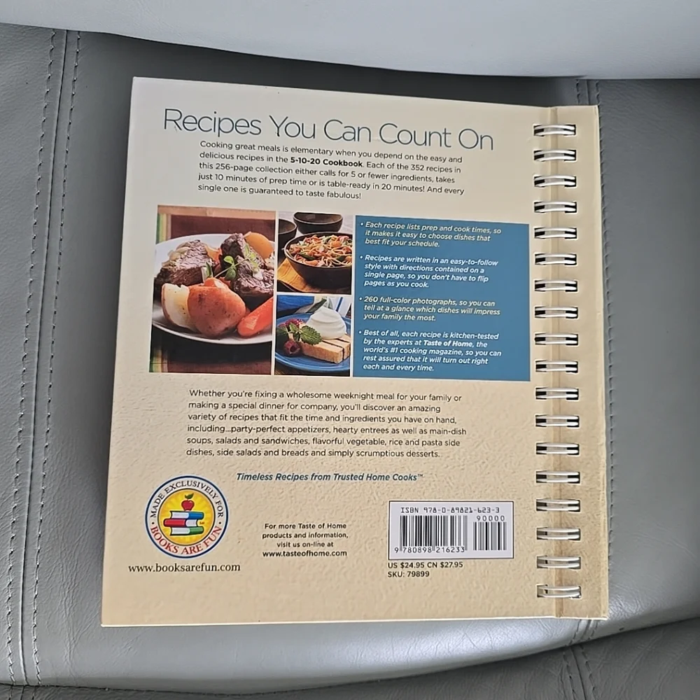 Taste of Home 5 10 20 Cookbook‎ by Janet Briggs Spiral Hardcover